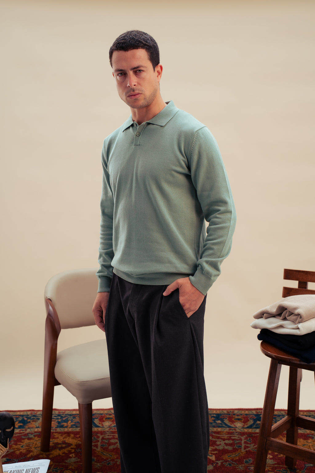 Knitted Polo Shirt | Royal Mint