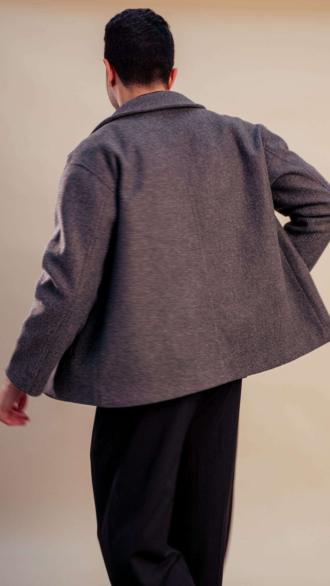 Grey Wool Jacket Coat