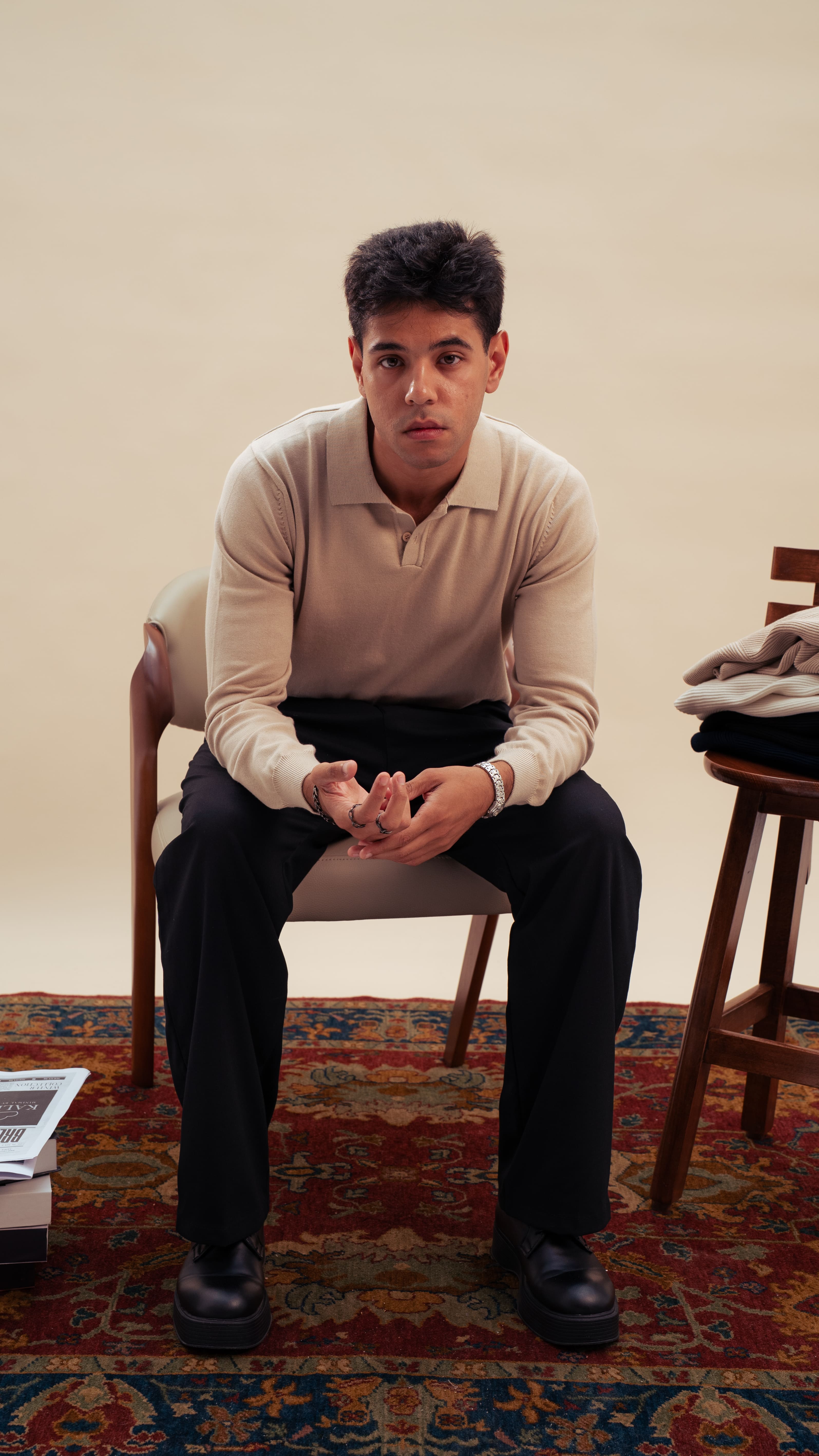 Knitted Polo Shirt | Royal Beige