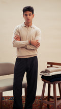Knitted Polo Shirt | Royal Beige