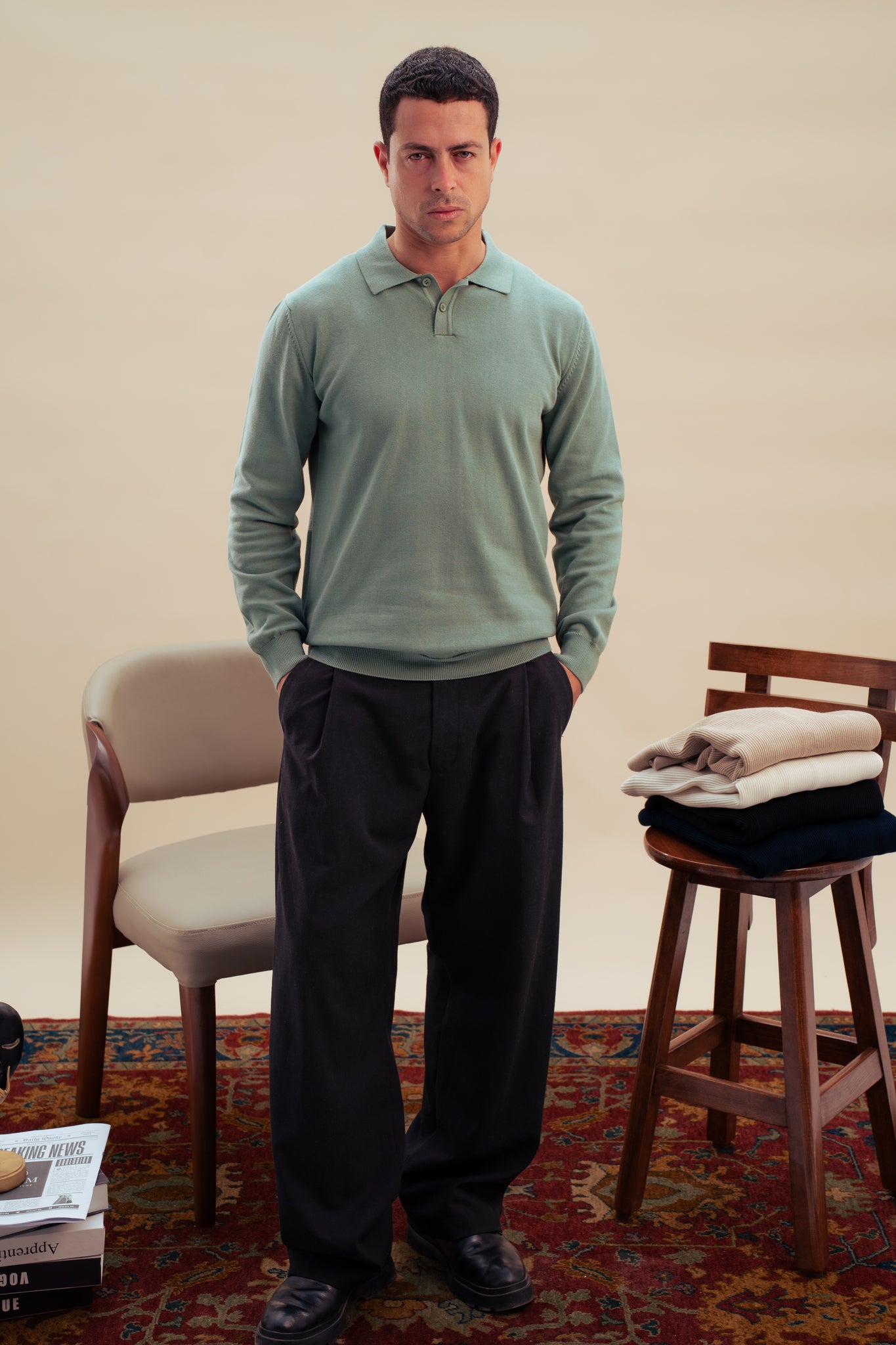 Knitted Polo Shirt | Royal Mint