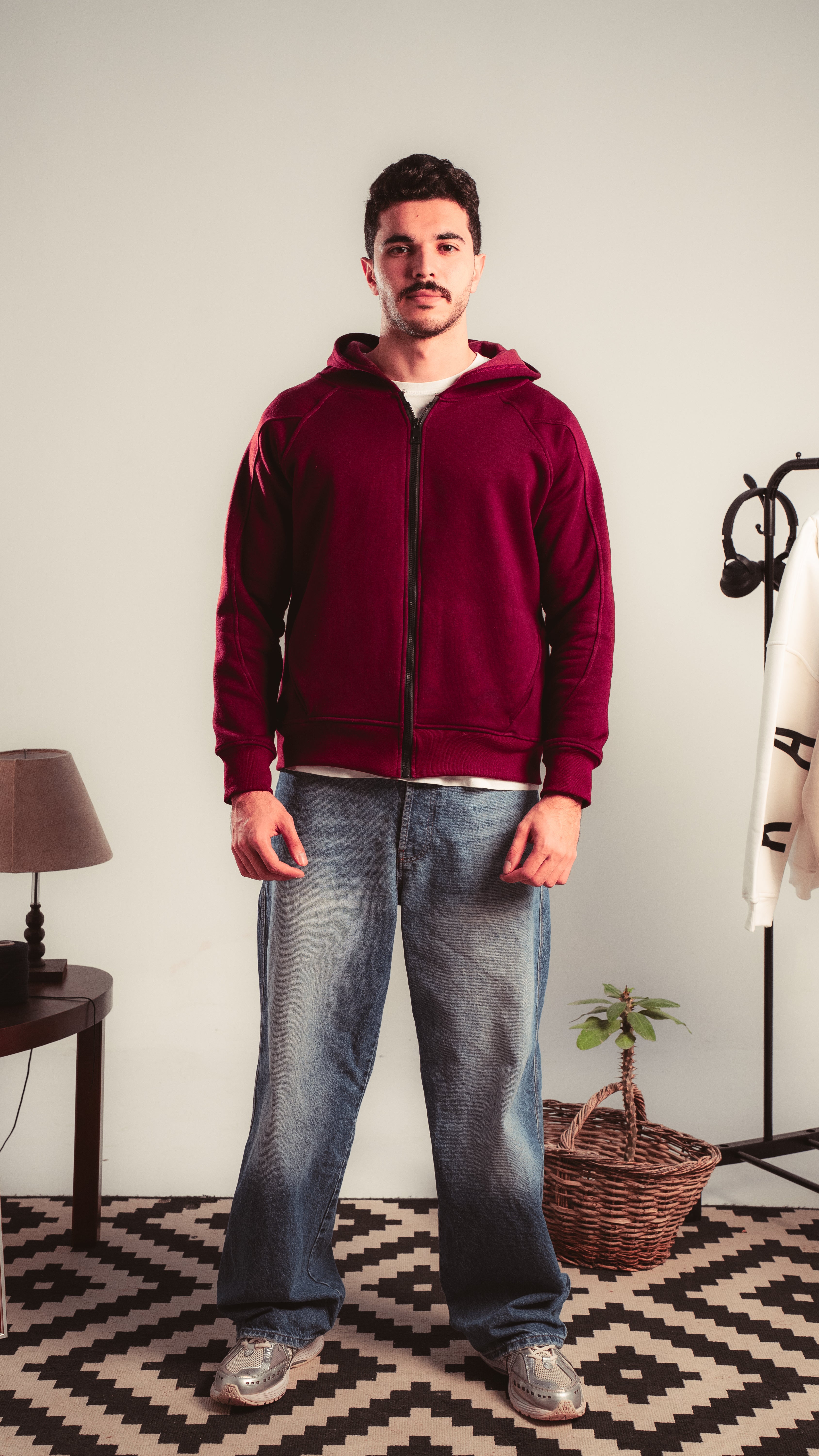 Kalium Zipper Hoodie – Maroon