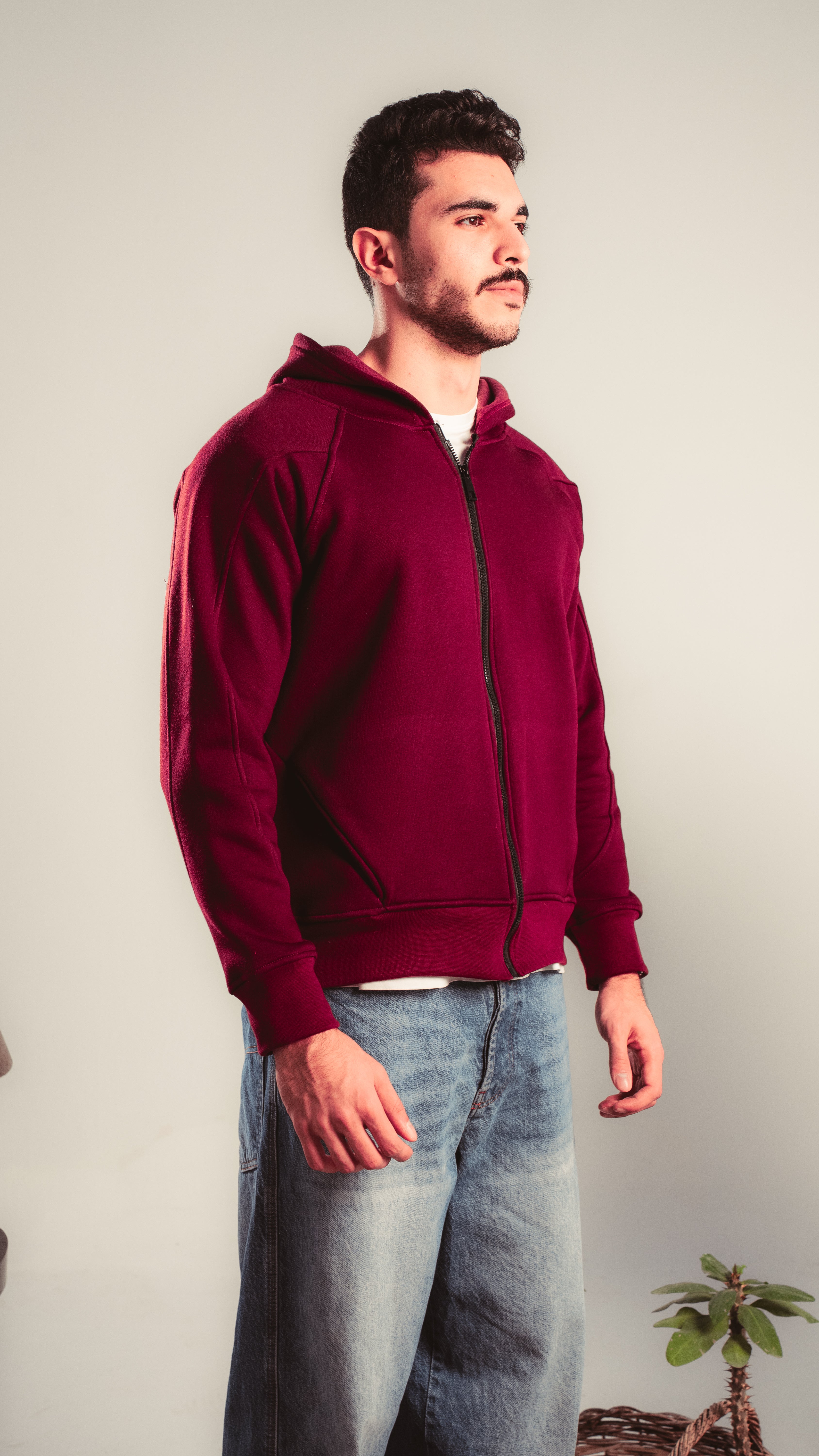 Kalium Zipper Hoodie – Maroon